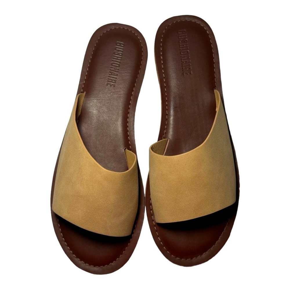 CUSHIONAIRE Carly Vegan Suede Slide Sandal 9 NWT
